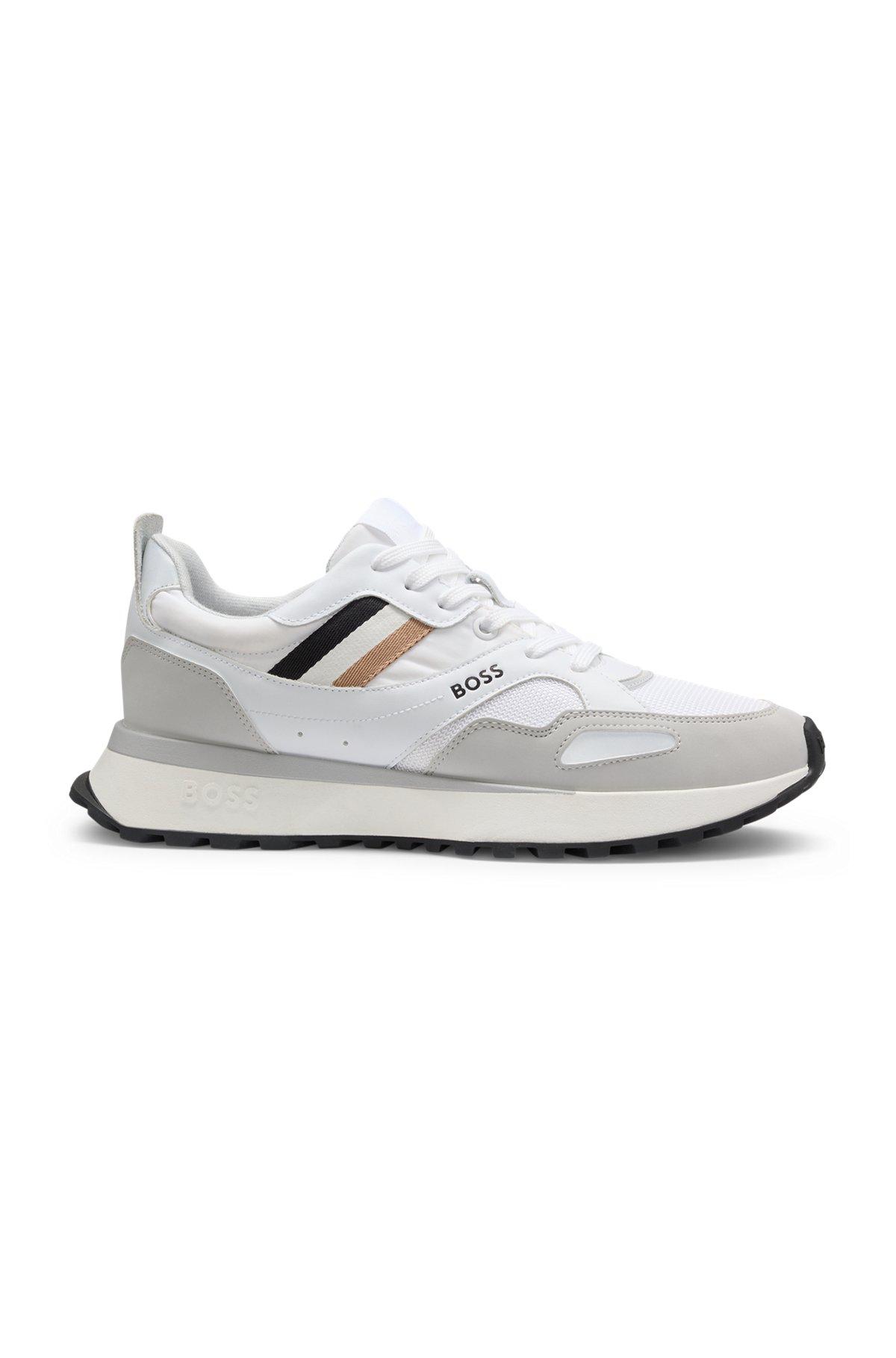 BOSS - Running-style trainers with EVA-rubber outsole - White Product Image