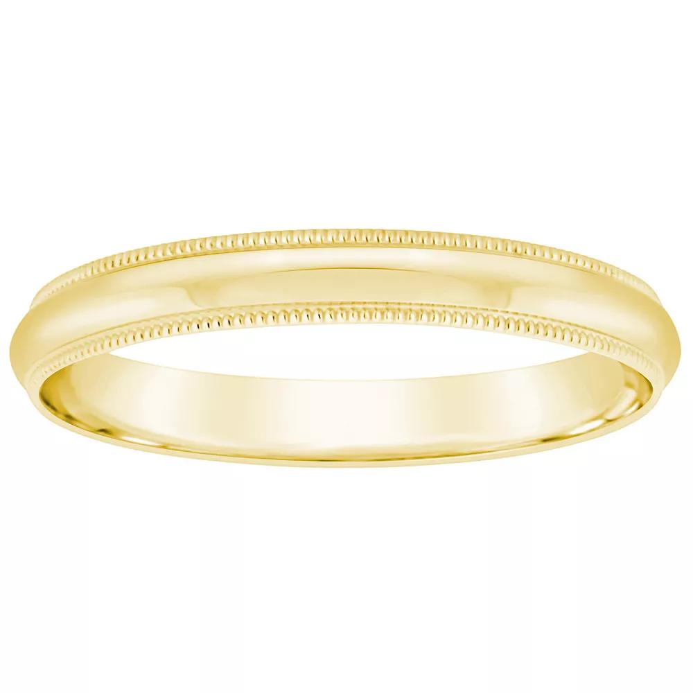 Alyson Layne Mens 18k Gold Milgrain Wedding Band Product Image