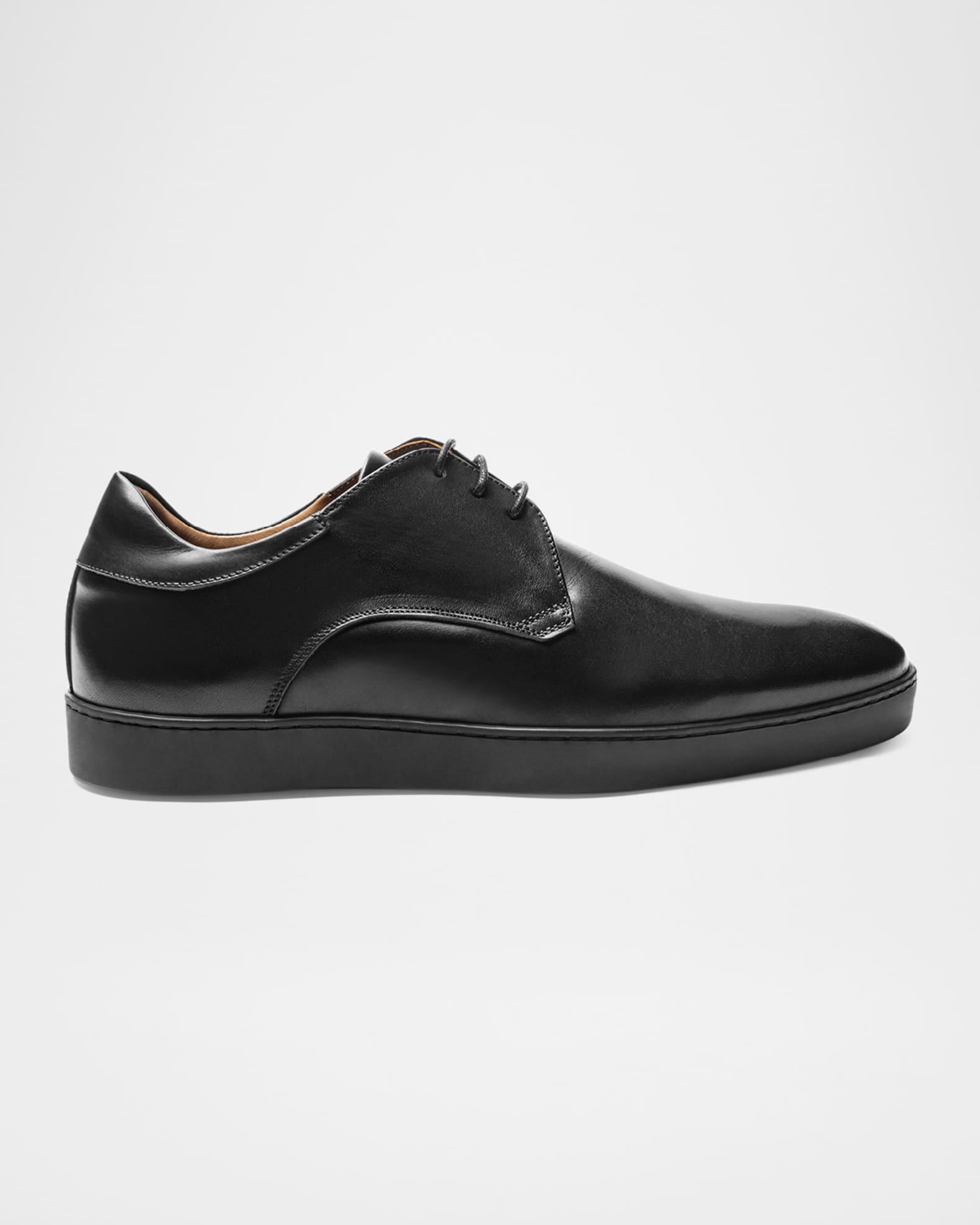 Men's Prato Leather Rubber-Sole Derby Shoes Product Image