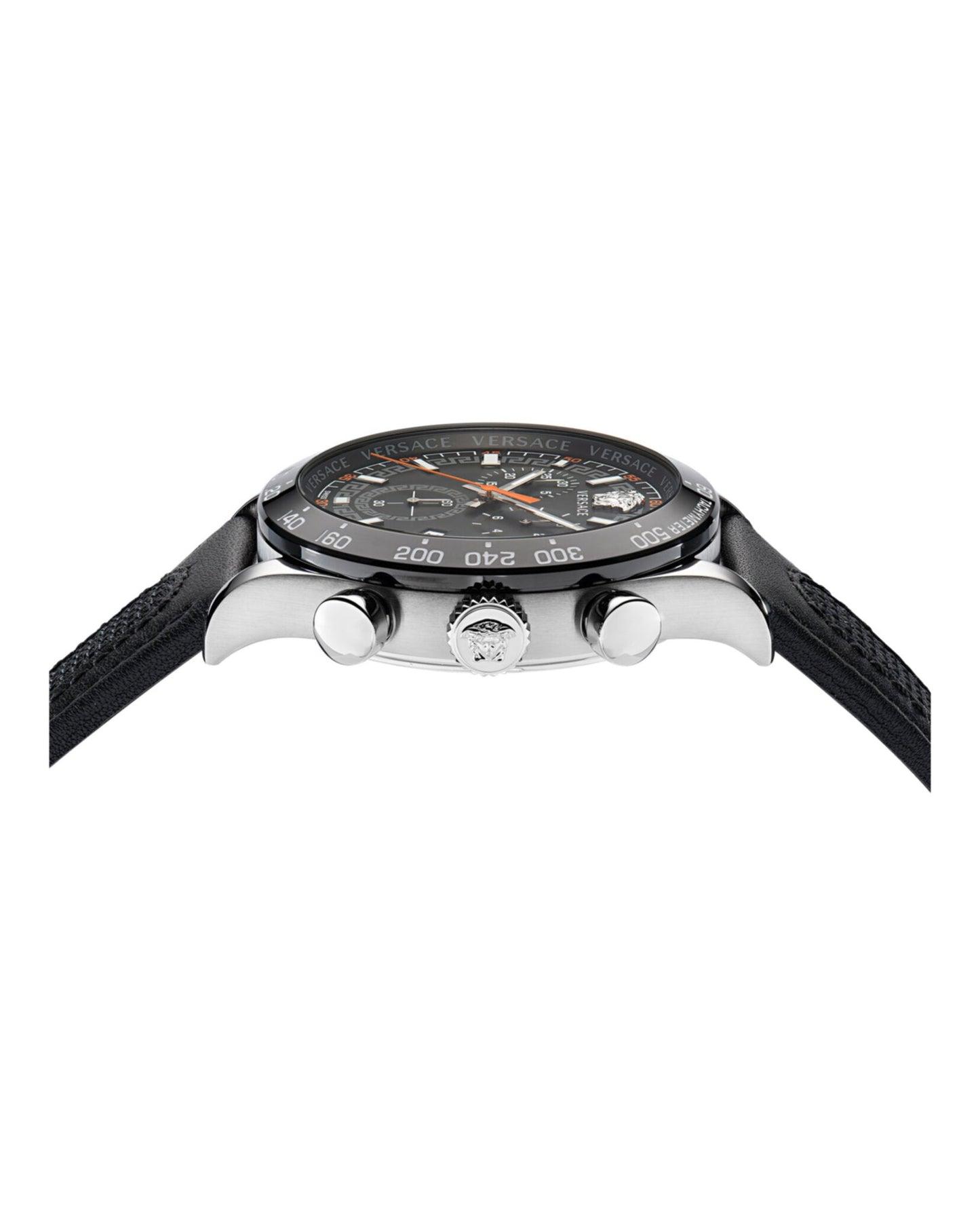 Versace Hellenyium Chrono Leather Watch Product Image