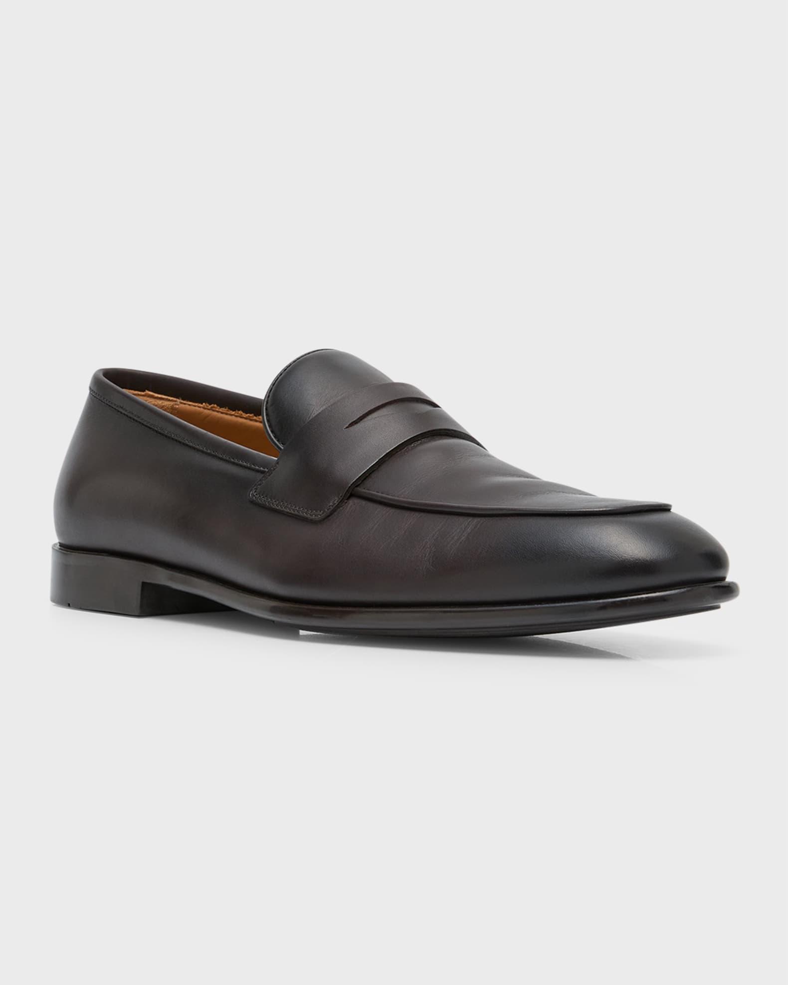 Men's Funes Leather Penny Loafers Product Image