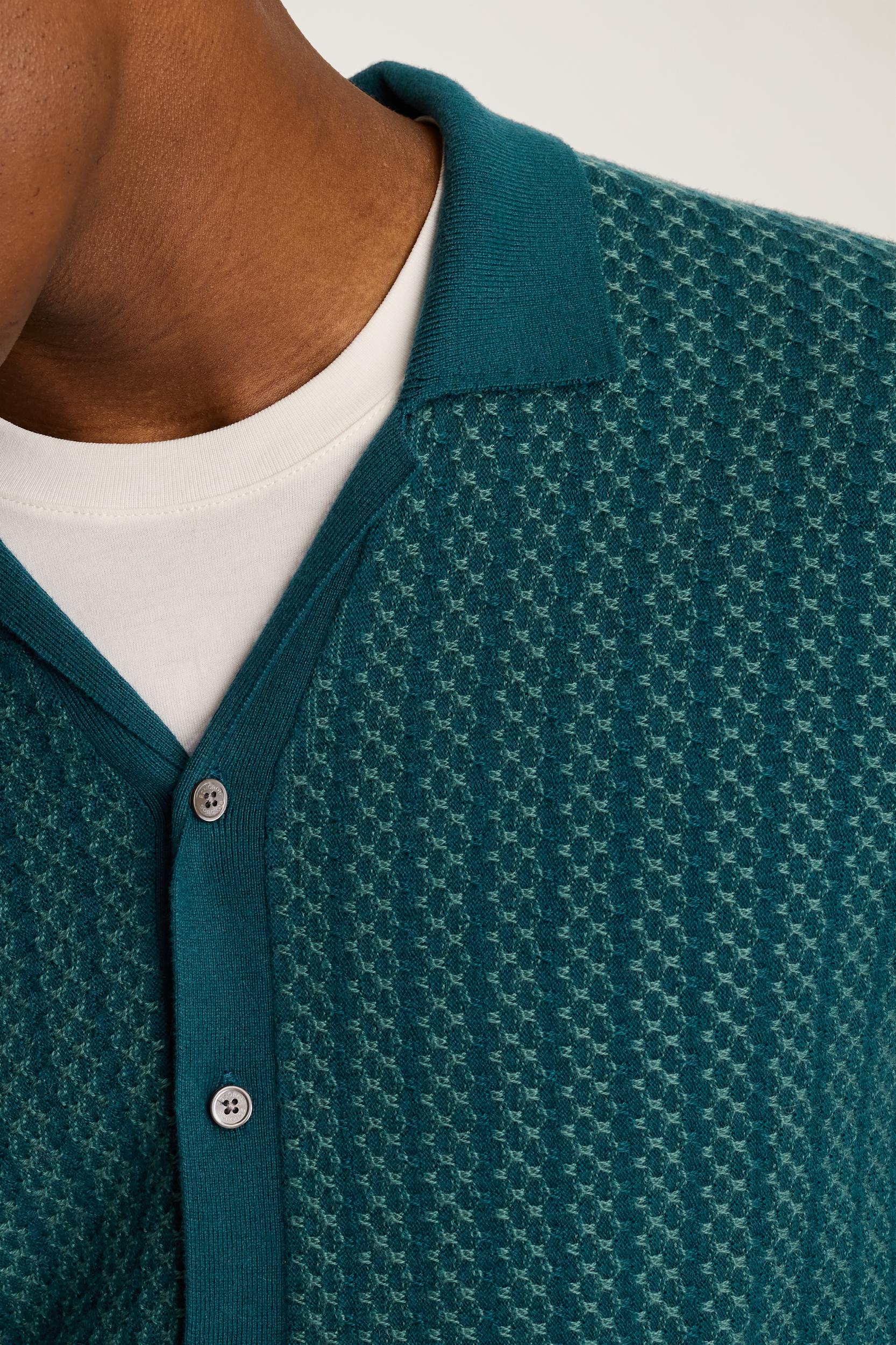 Hudson Long Sleeve Sweater Polo Product Image