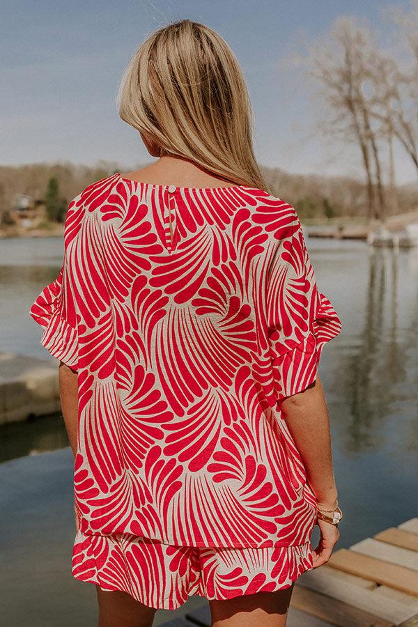 Vacay Bliss Shift Top in Hot Pink Product Image