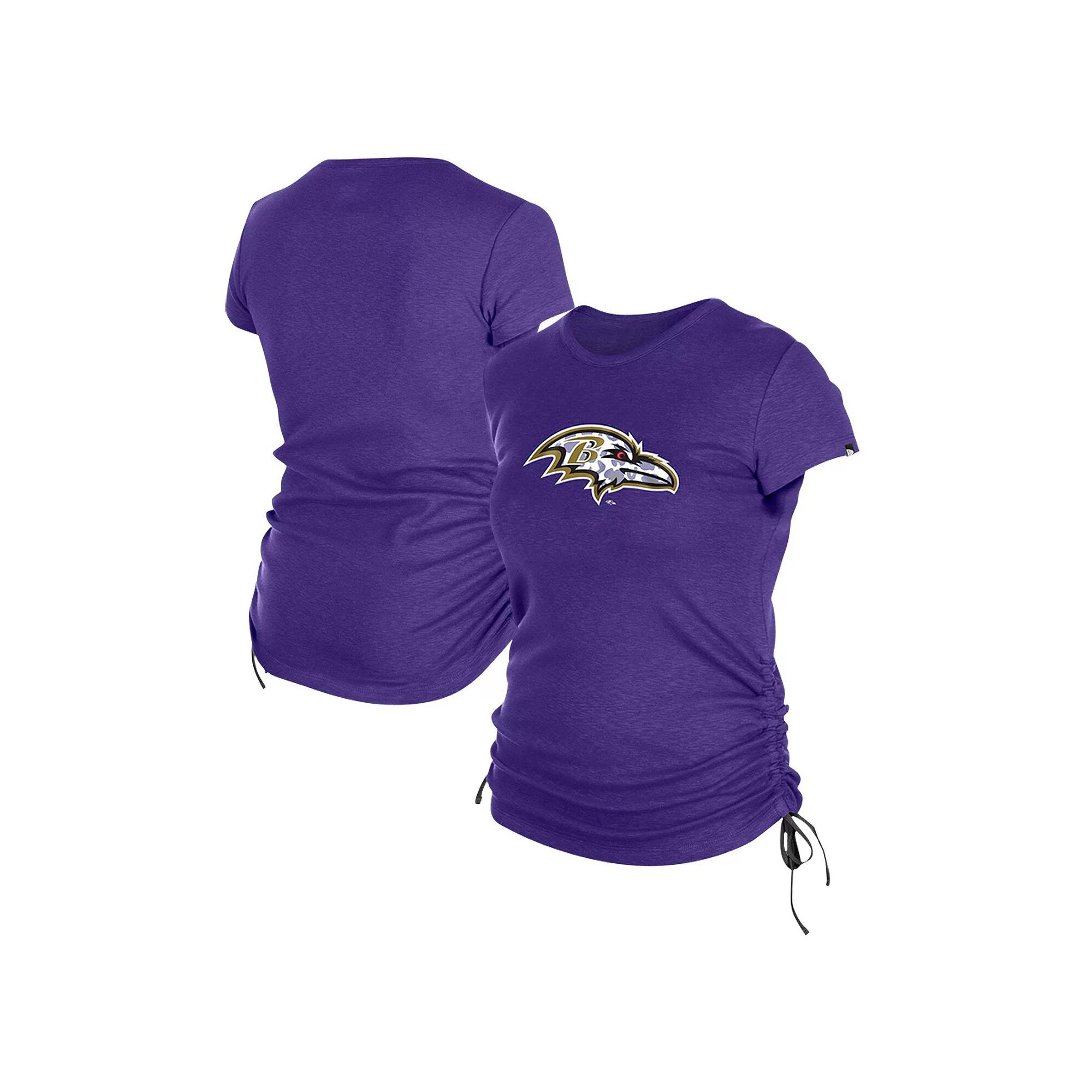 Women's New Era Purple Baltimore Ravens Ruched Side T-Shirt,  Product Image