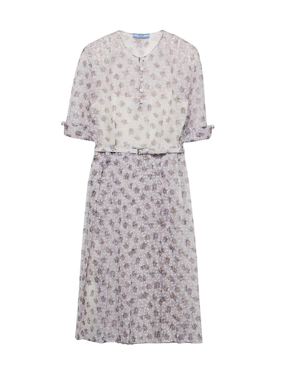 Womens Printed Nylonette Dress Product Image