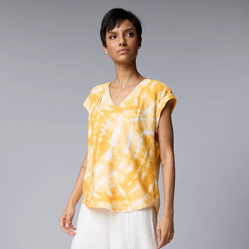 Womens Simply Vera Vera Wang V-Neck Popover Top Product Image