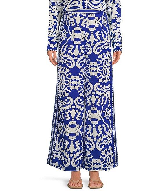 Sugarlips Border Printed High Waisted Leg Coordinating Pants Product Image