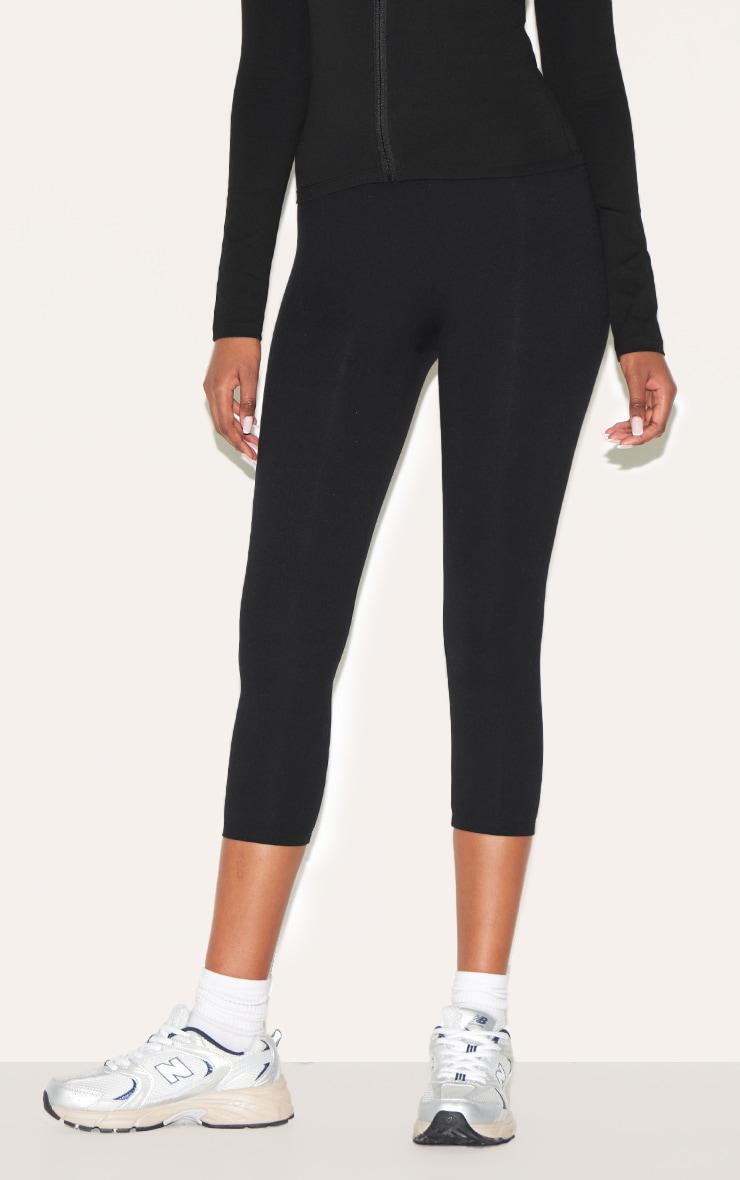 PLT SPORT Black Sculpt Pedal Pusher Leggings Product Image