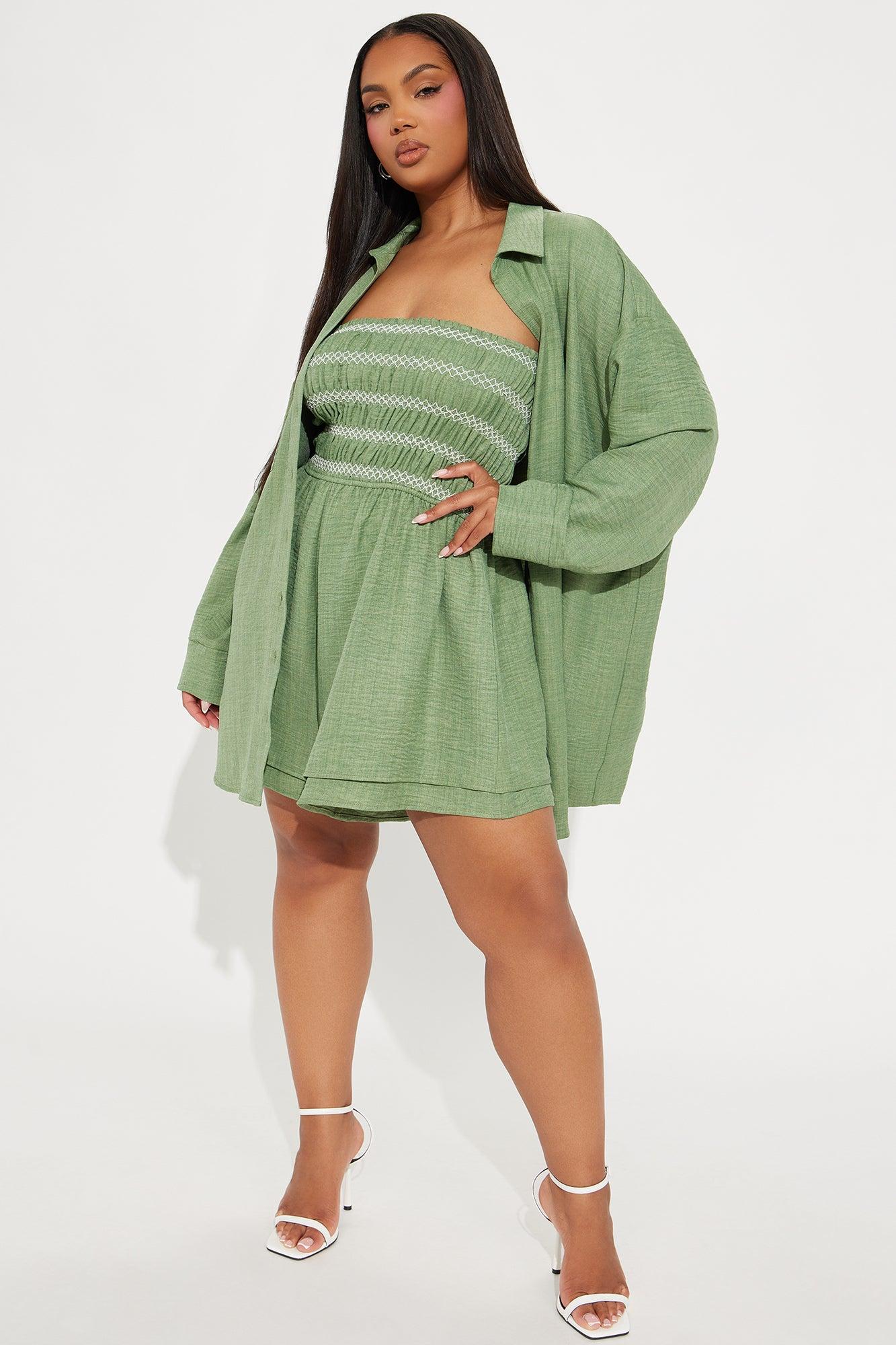 Fine Time Romper Set - Green Product Image