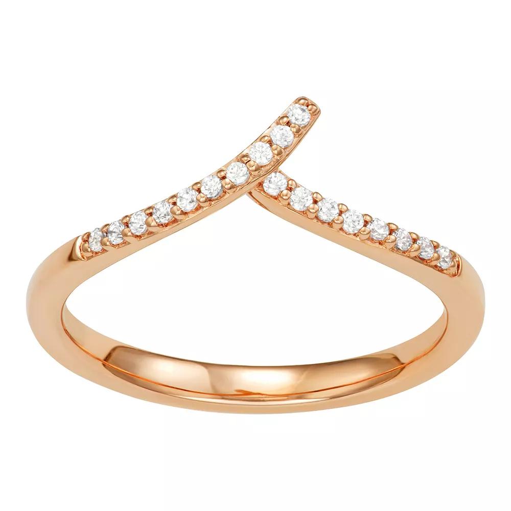 Sterling Silver 1/8 Carat T.W. Diamond Ring, Women's, Size: 7 Product Image