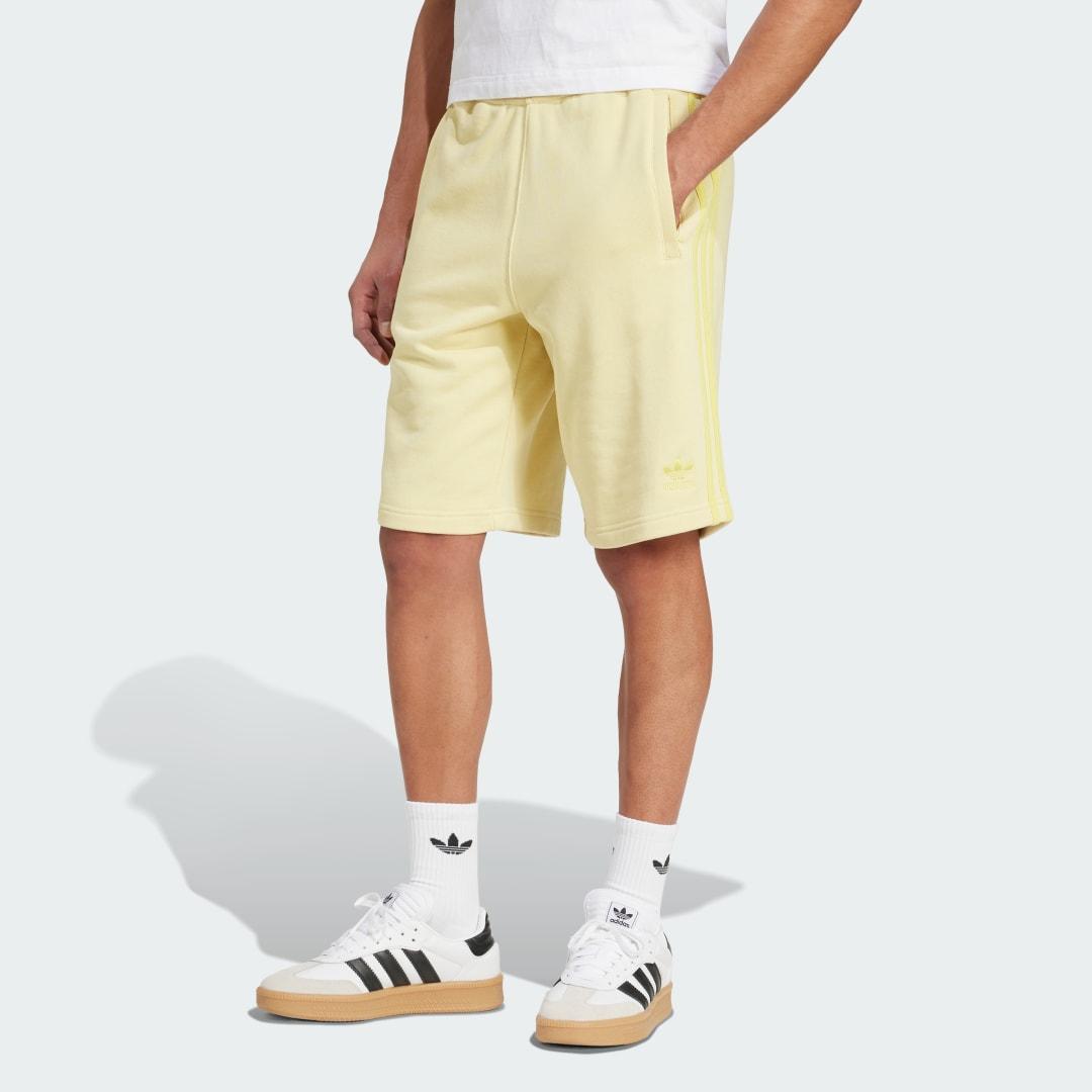 adidas Adicolor 3-Stripes Shorts Powder Yellow XL Mens Product Image