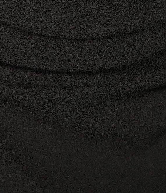 Gibson & Latimer Knit Mid Rise Ruched Pencil Midi Skirt Product Image