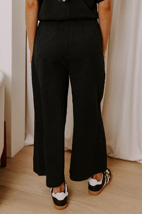 First Class Flight High Waist Knit Pants in Black Product Image