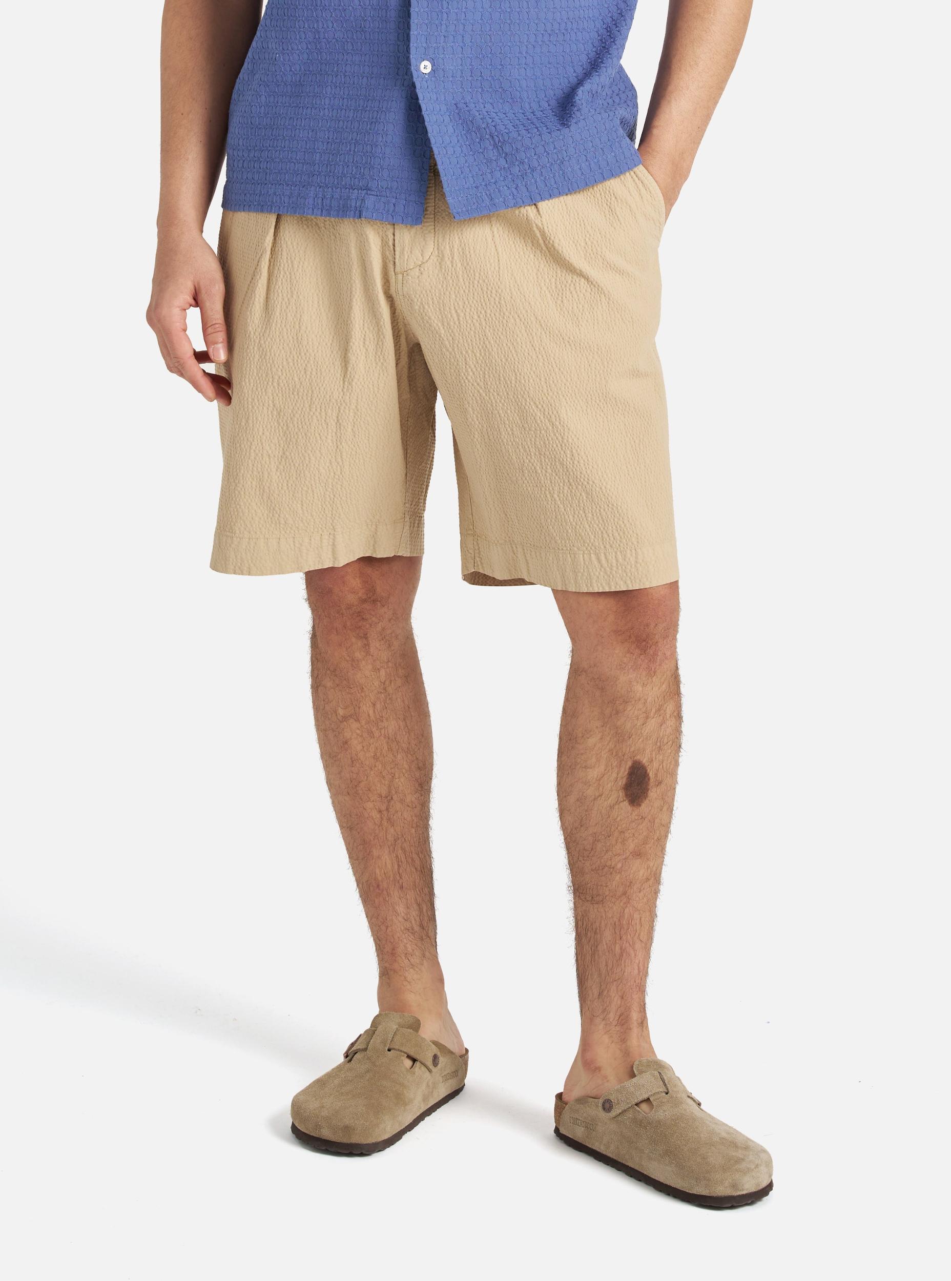 Sand Seersucker II Pleated Track Short Product Image