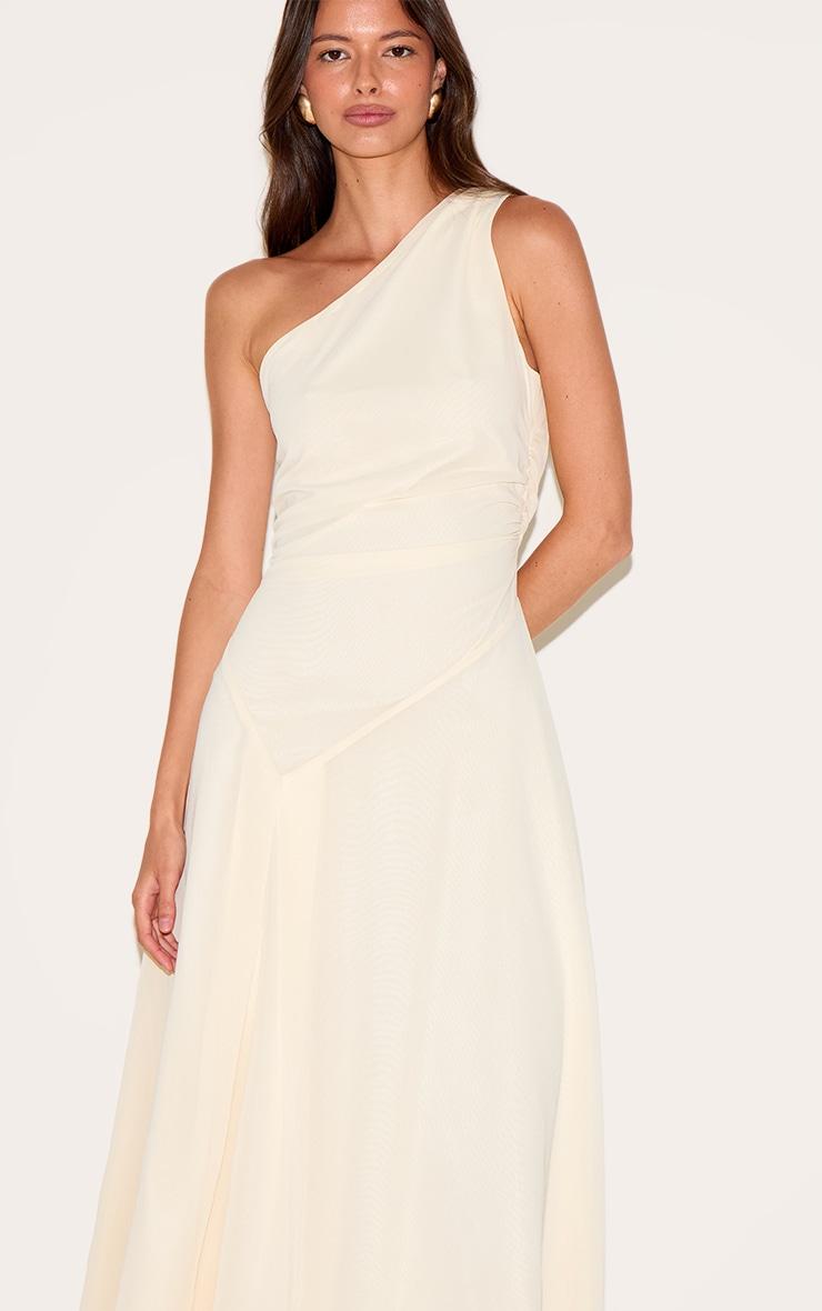 Butter Yellow One Shoulder Maxi Dress Product Image