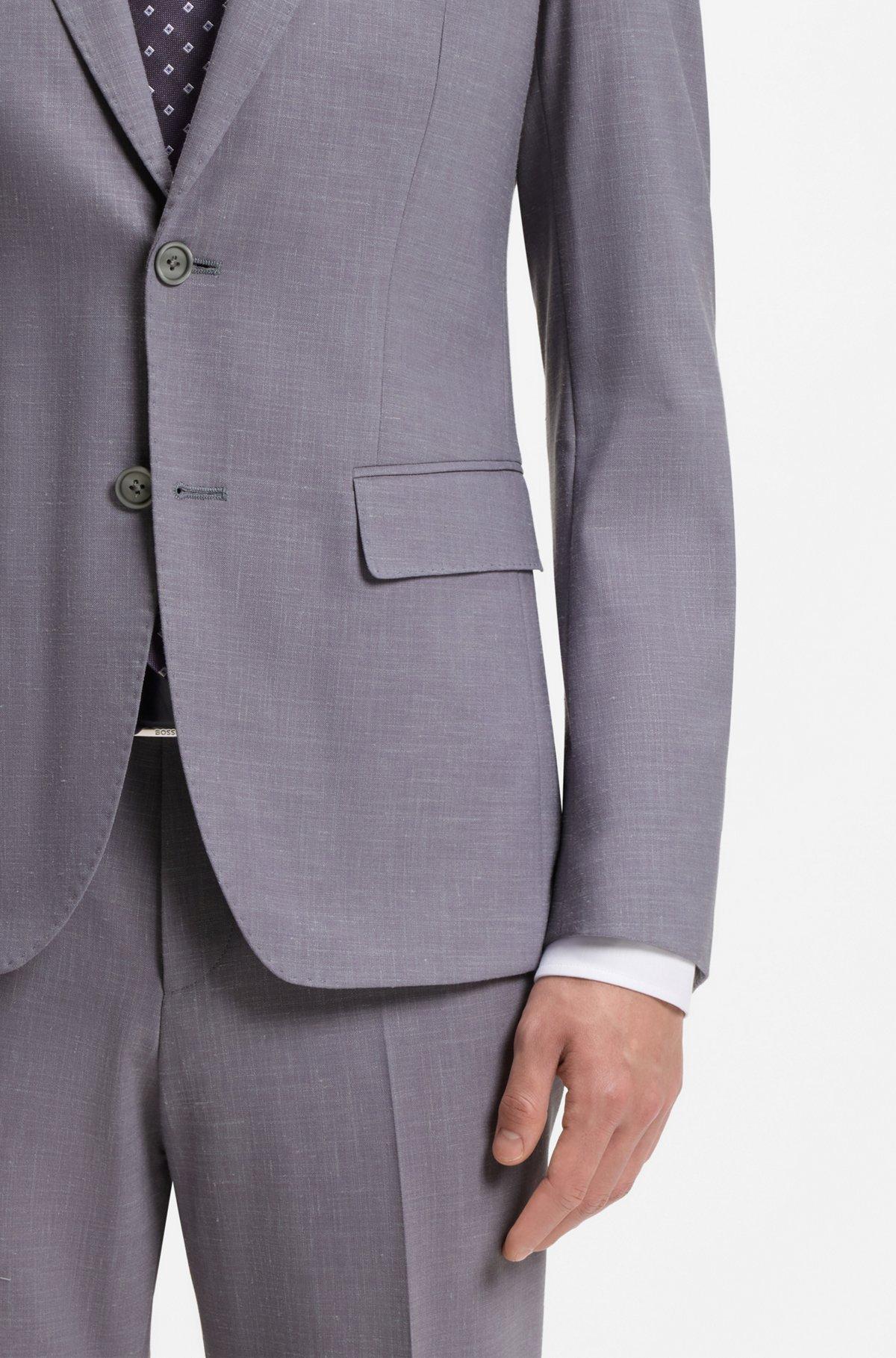 Two-piece slim-fit suit in micro-patterned cloth Product Image