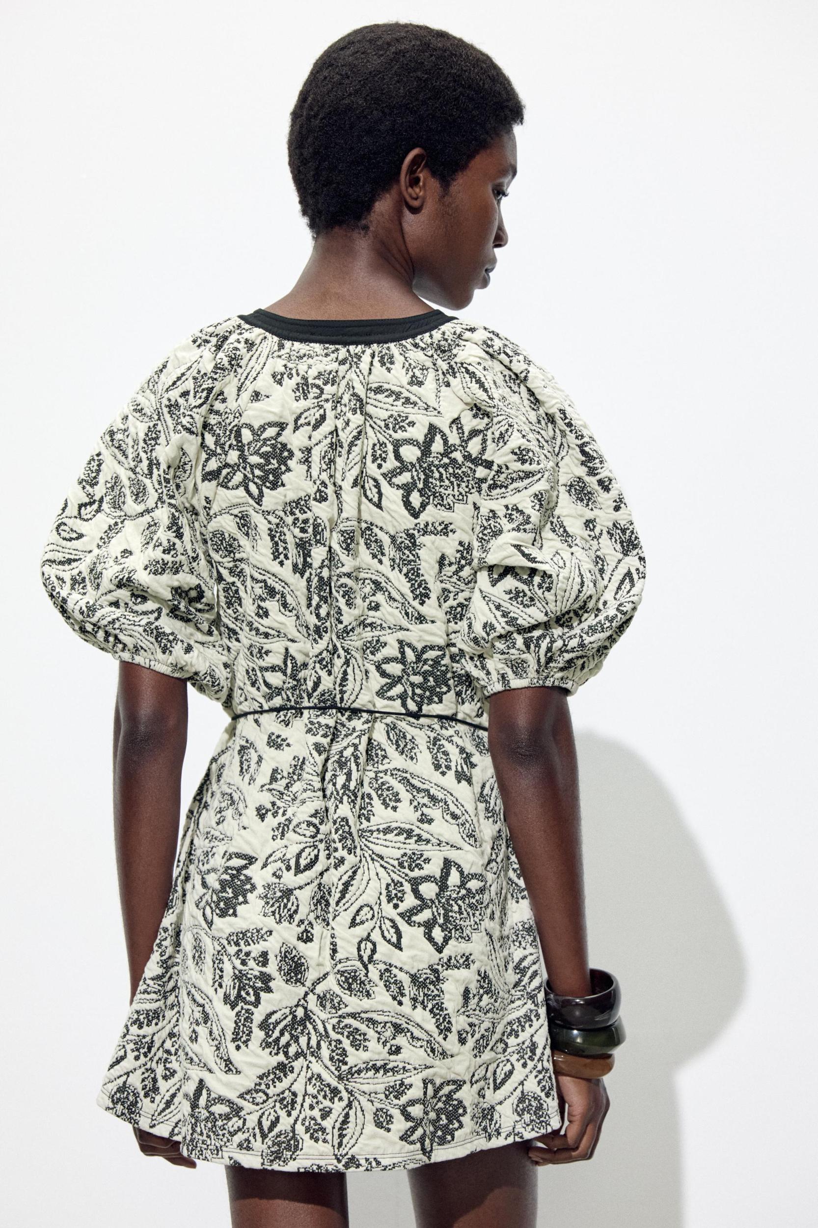 BELTED JACQUARD DRESS Product Image