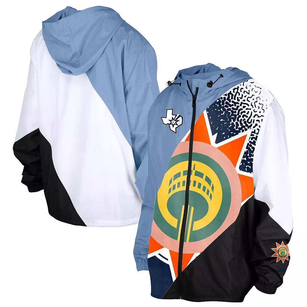 Men's New Era  Light Blue San Antonio Spurs 2024/25 City Edition Full-Zip Windbreaker Jacket, Size: XL Product Image