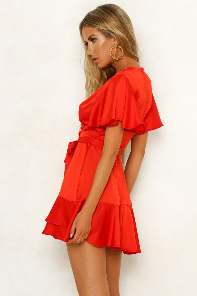 So Yesterday Dress Red Product Image