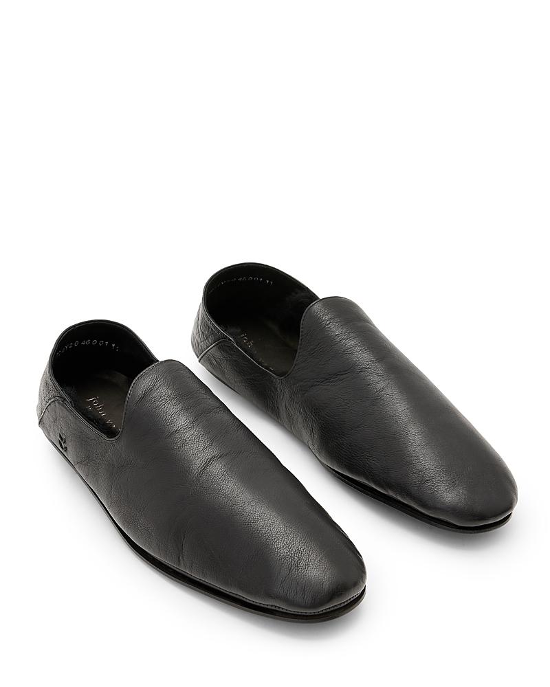 Men's Lodge Shearling-Lined Leather Moccasins Product Image