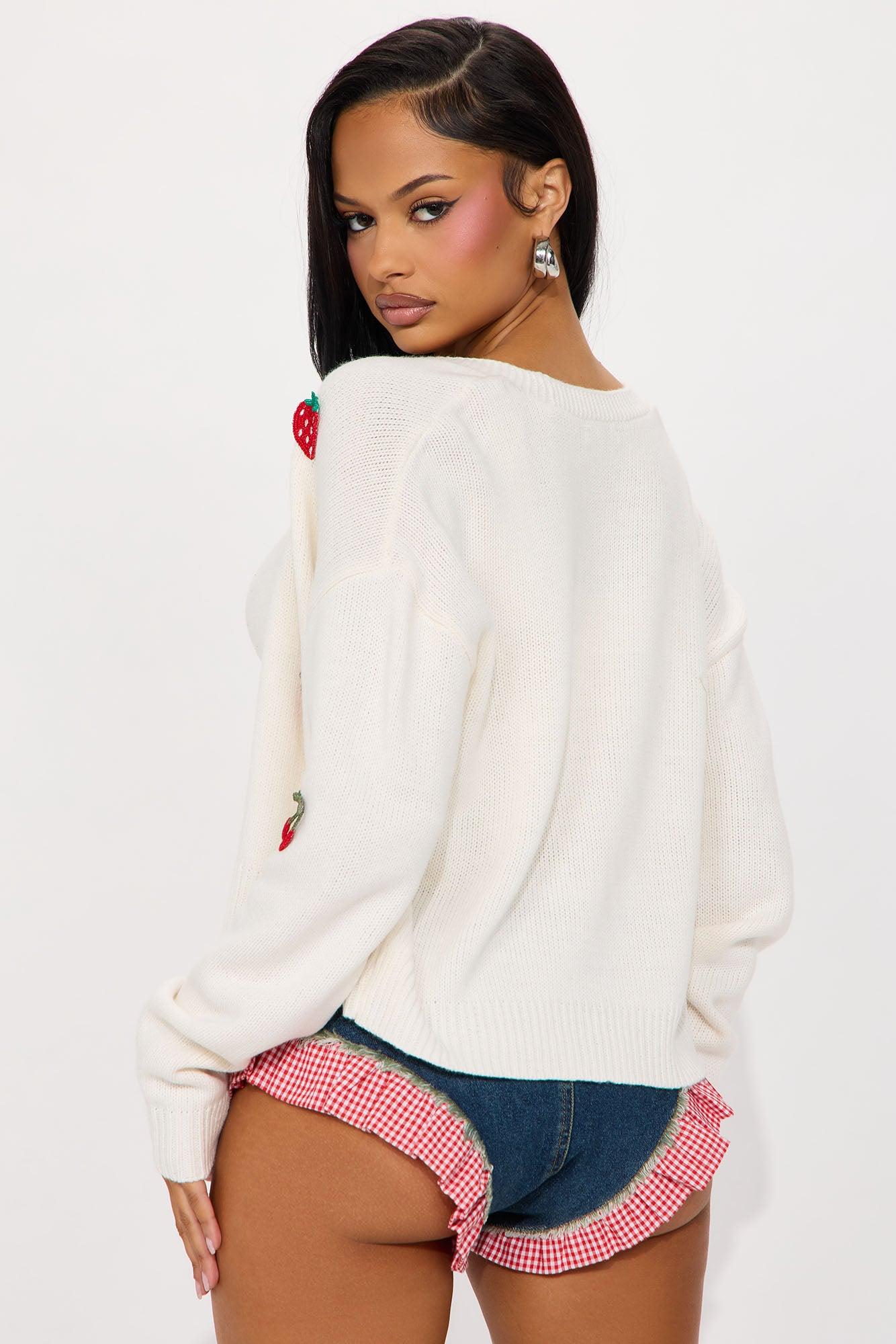 Fruitful Moments Cardigan - Ivory/combo Product Image