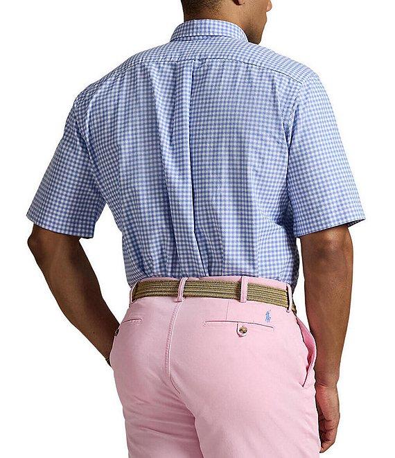 Polo Ralph Lauren Big & Tall Classic Fit Gingham Short Sleeve Oxford Shirt Product Image