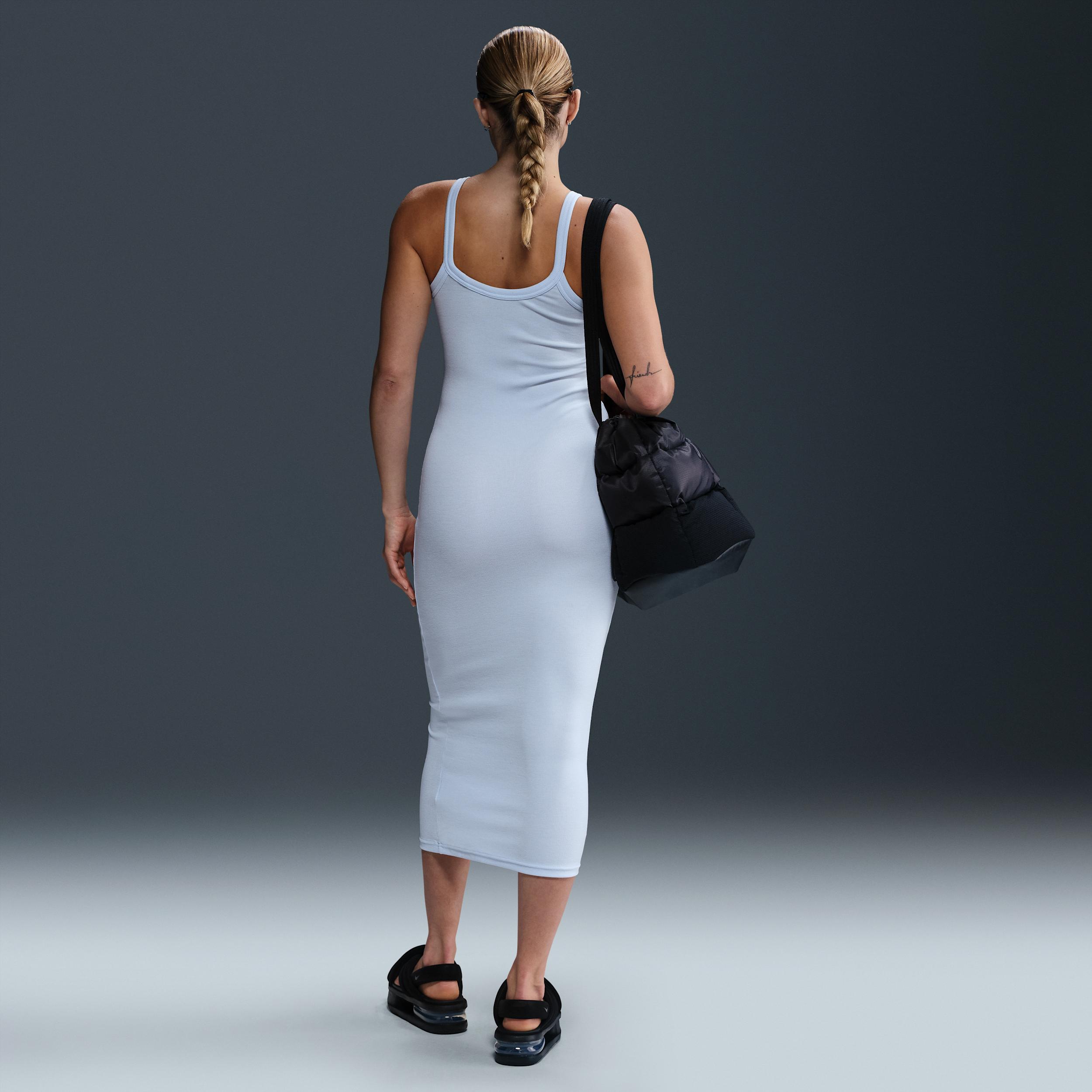 Womens Nike Sportswear Chill Knit Tight Mini-Rib Tank Top Dress | HJ0710-423 Product Image