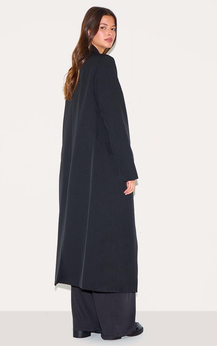 Black Maxi Length Duster Coat Product Image