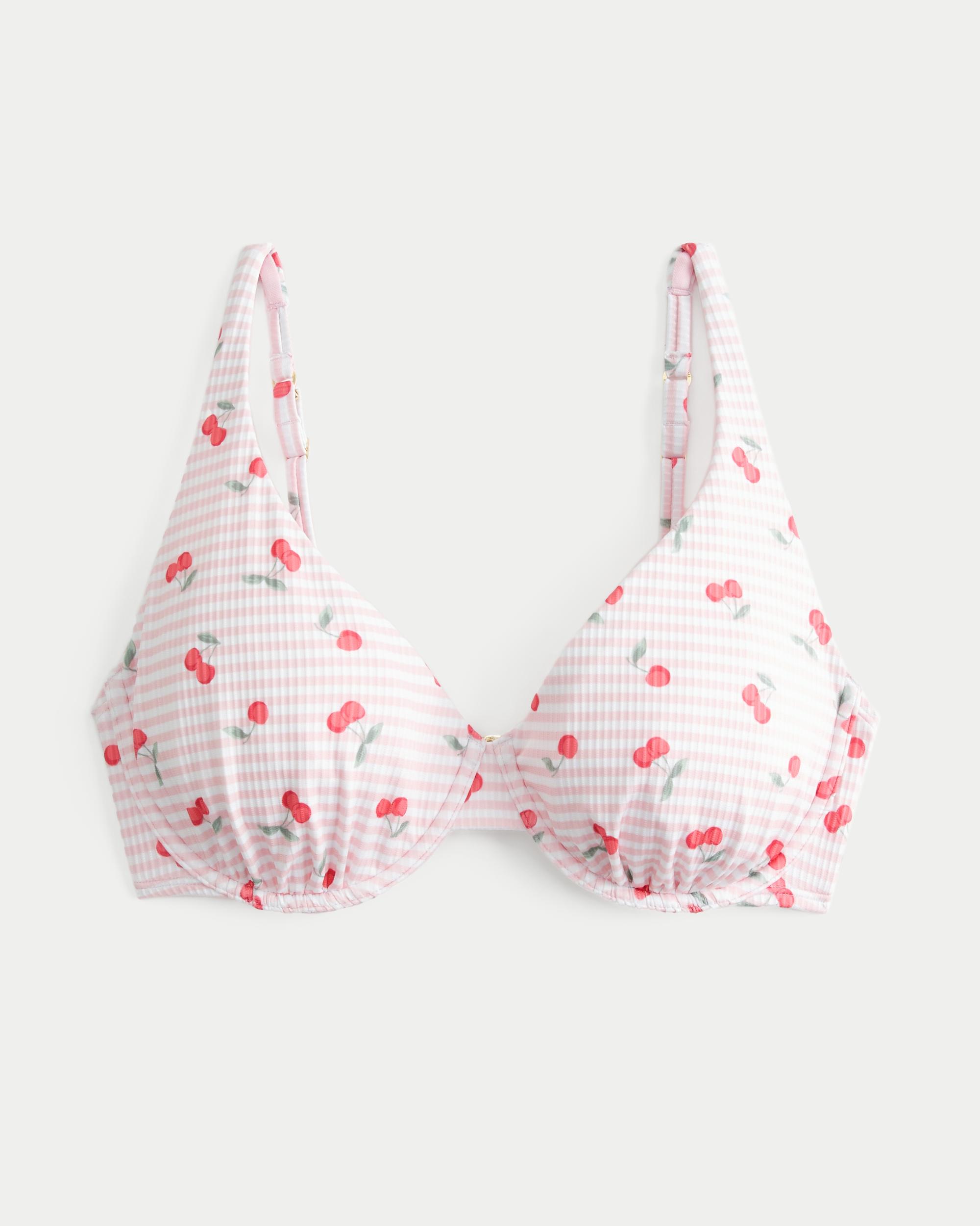 Curvy High Apex Ribbed Underwire Bikini Top Product Image