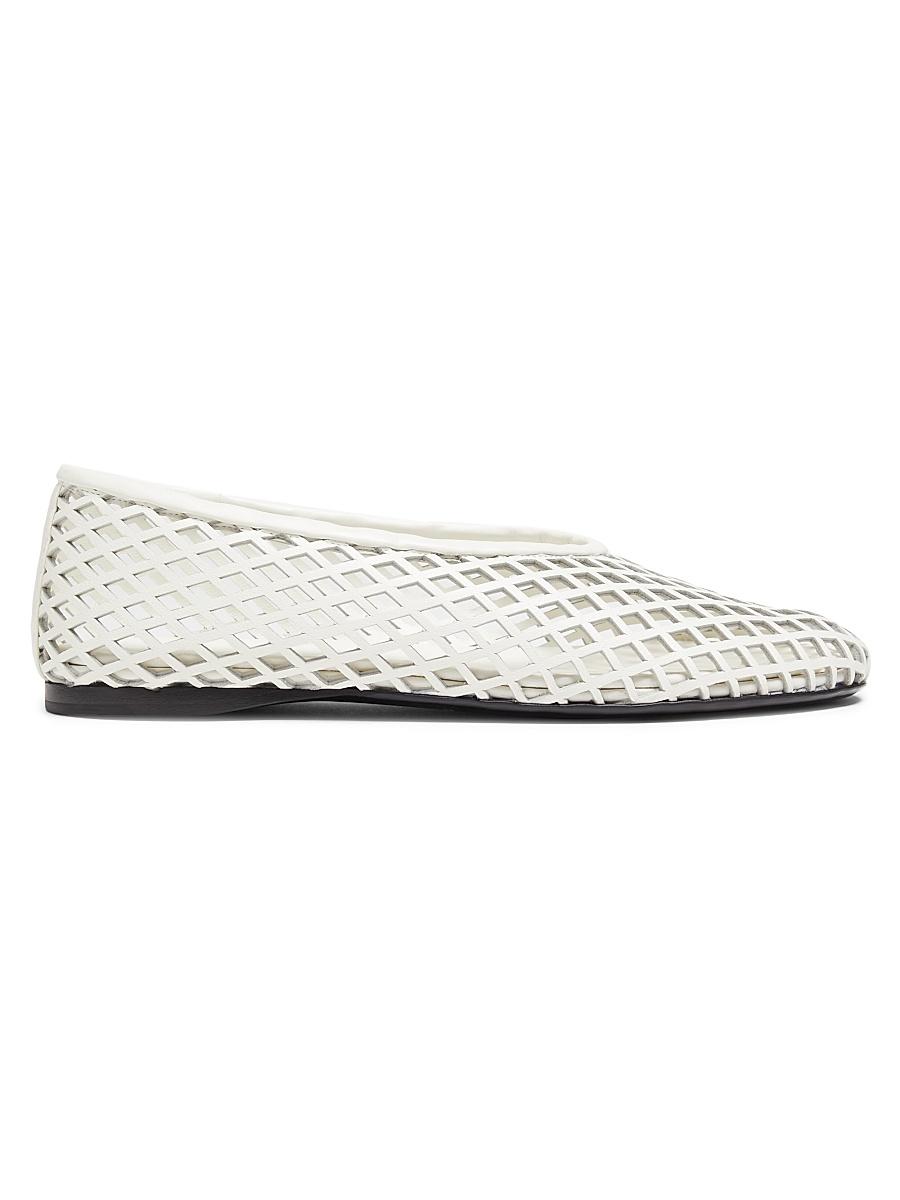 Womens Tee Perforated Leather Ballet Flats Product Image