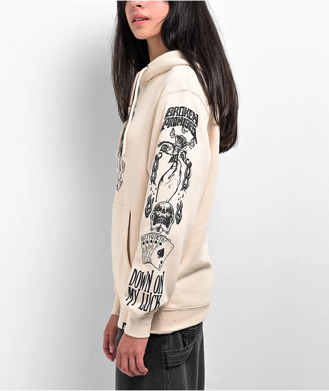 Broken Promises Down On My Luck Sand Hoodie Product Image