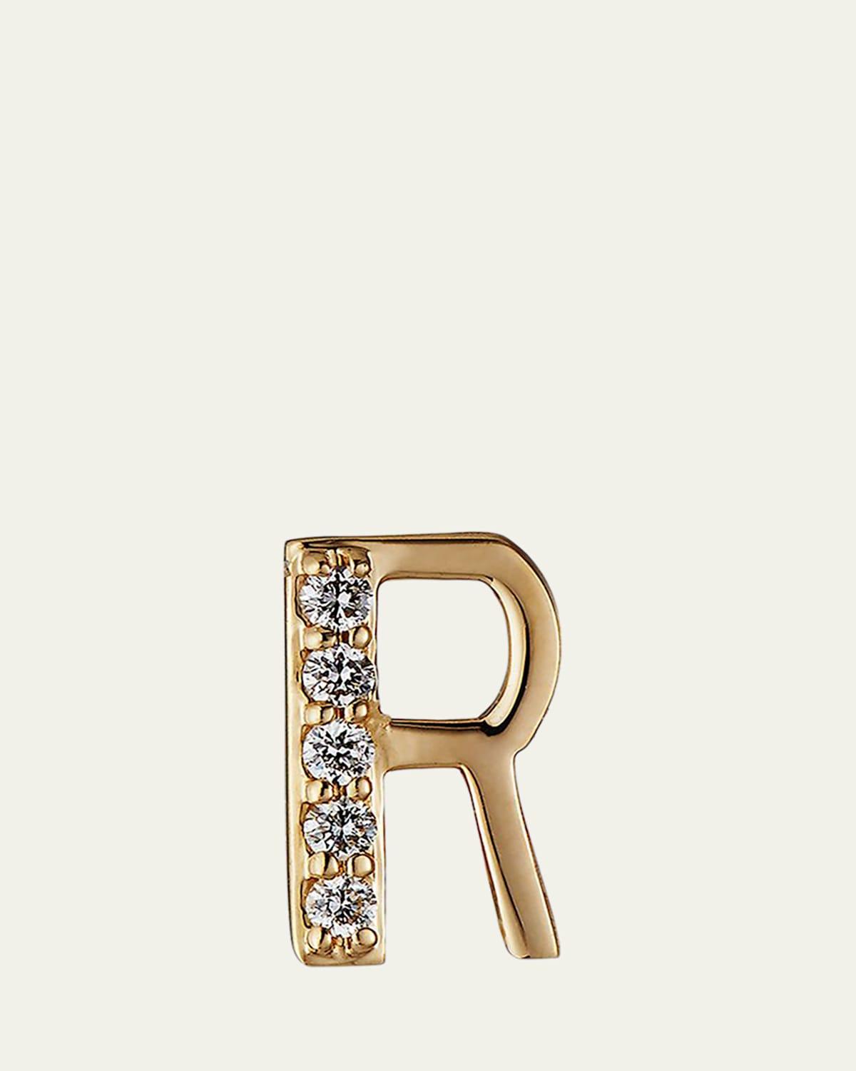 Single Initial Stud Earring Product Image