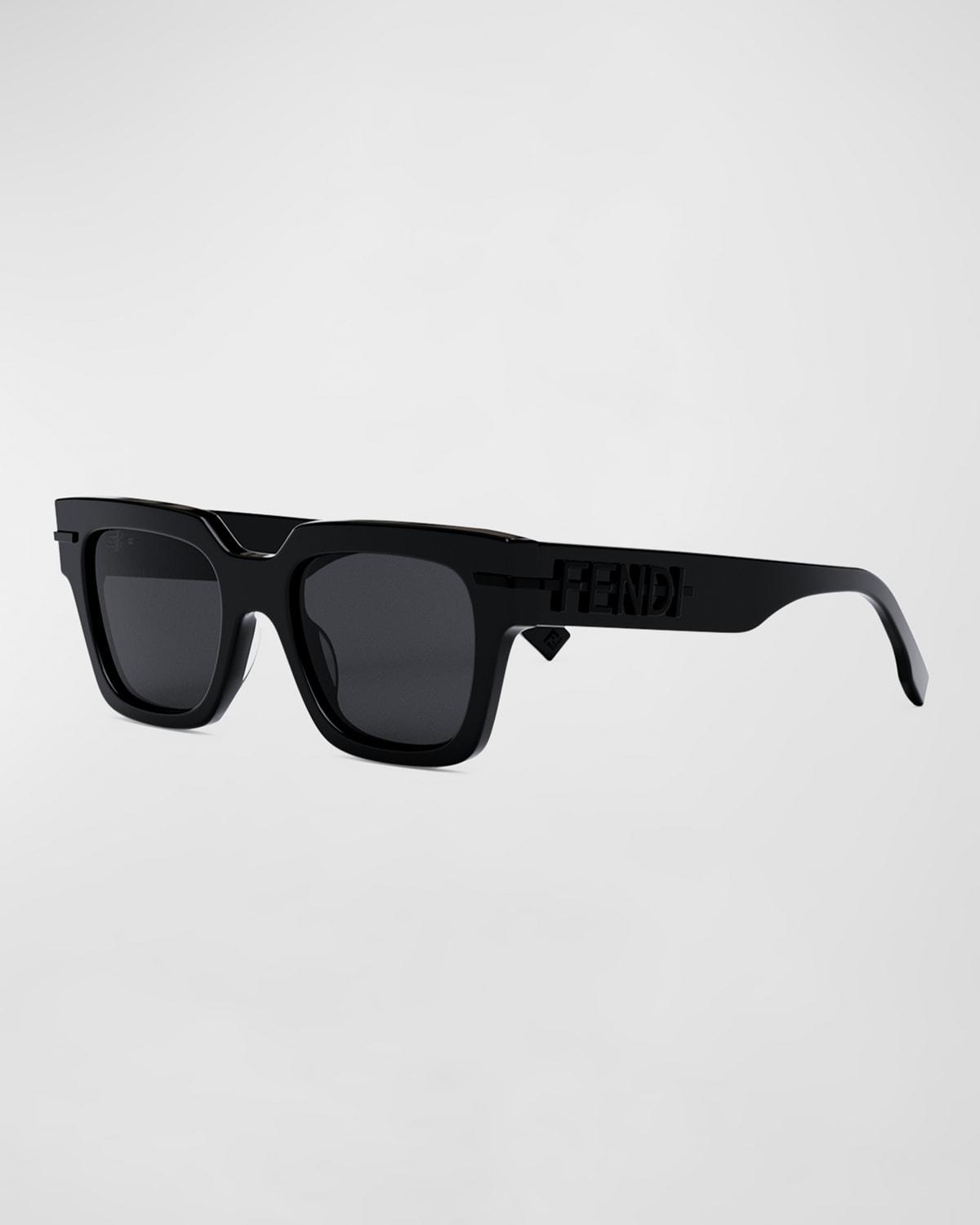 Mens Tonal Logo Acetate Square Sunglasses Product Image
