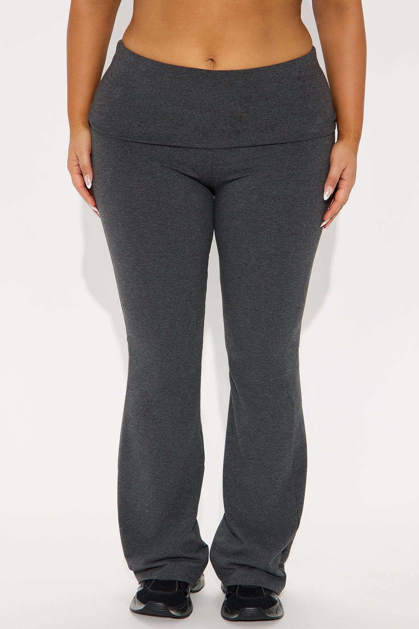 Adriana Foldover Flare Pant - Charcoal Product Image