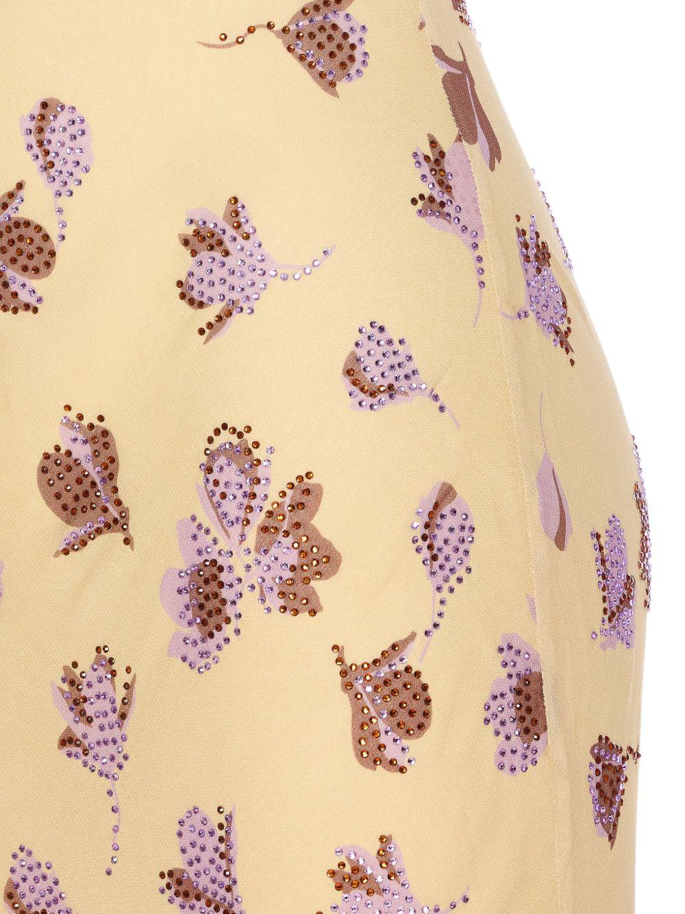 floral-print rhinestone maxi dress Product Image