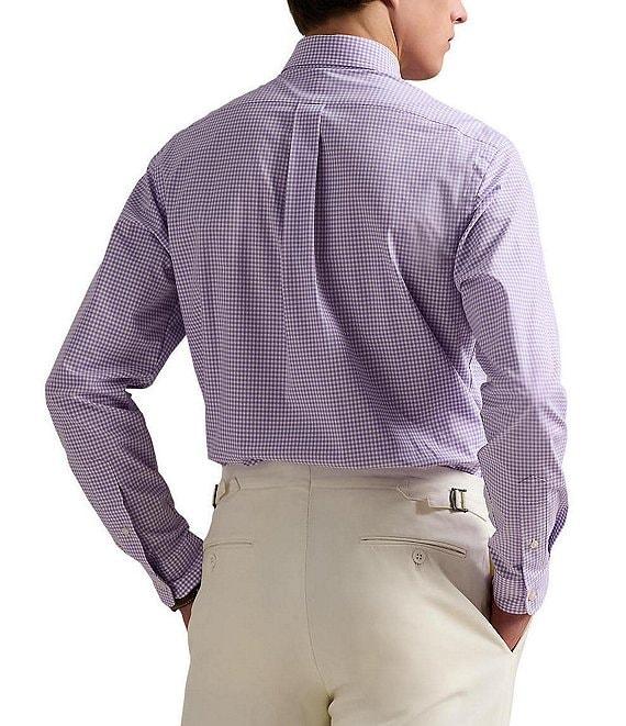 Polo Ralph Lauren Classic Fit Gingham Stretch Poplin Long Sleeve Woven Shirt Product Image