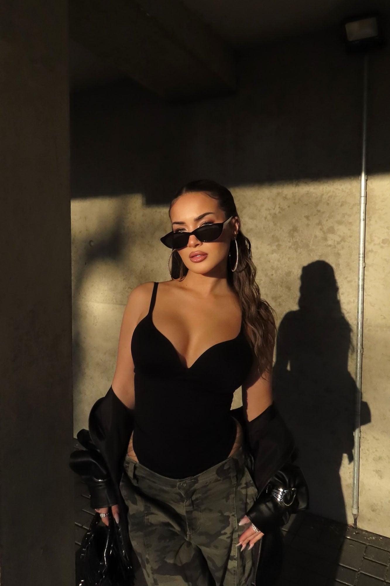 Serenity Sculpted Seamless Bodysuit - Black Product Image