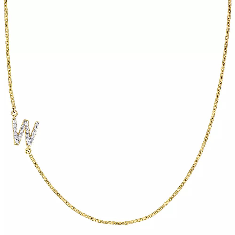 Stella Grace 14k Gold Diamond Accent Initial Necklace, Women's, Size: 18" Product Image