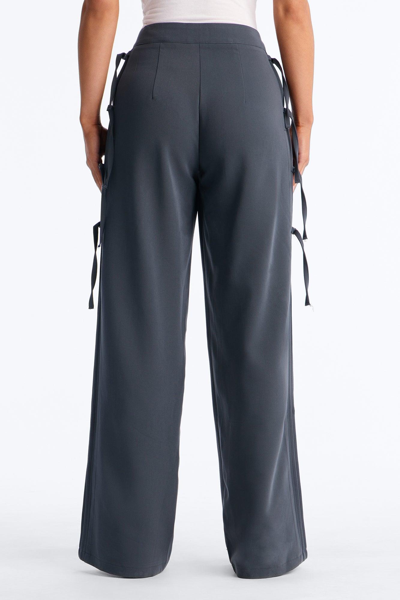 Alessandra Trouser Side Tab Detail Pant 33″ - Charcoal Female Product Image
