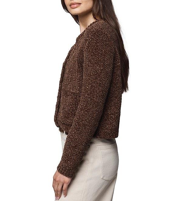 Splendid Andrea Knit Round Neck Long Sleeve Cropped Cardigan Product Image