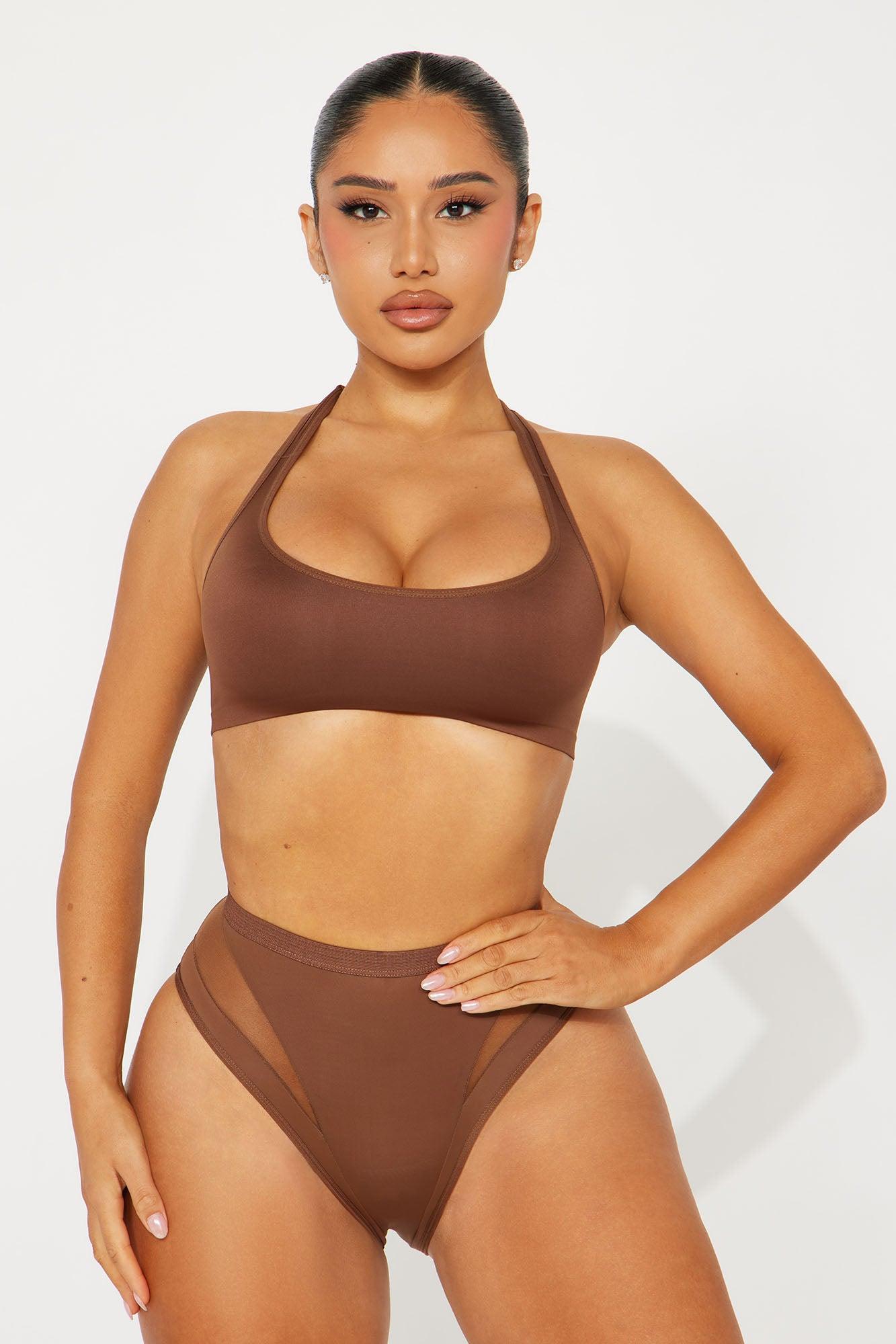 Weekend Vibe Seamless Bralette - Chocolate Product Image