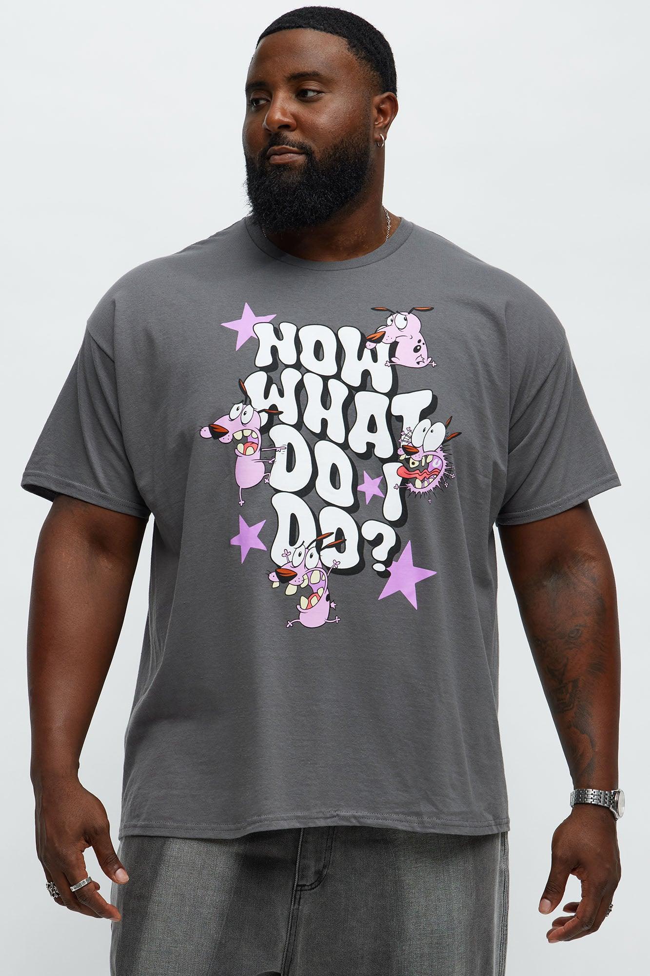 Courage The Cowardly Dog Show Short Sleeve Tee - Charcoal Product Image