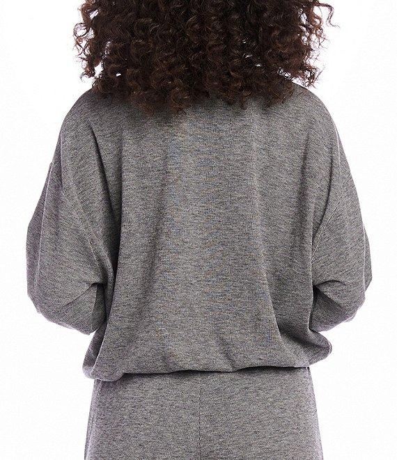 Karen Kane Crew Neck Long Sleeve Side Tie Top Product Image