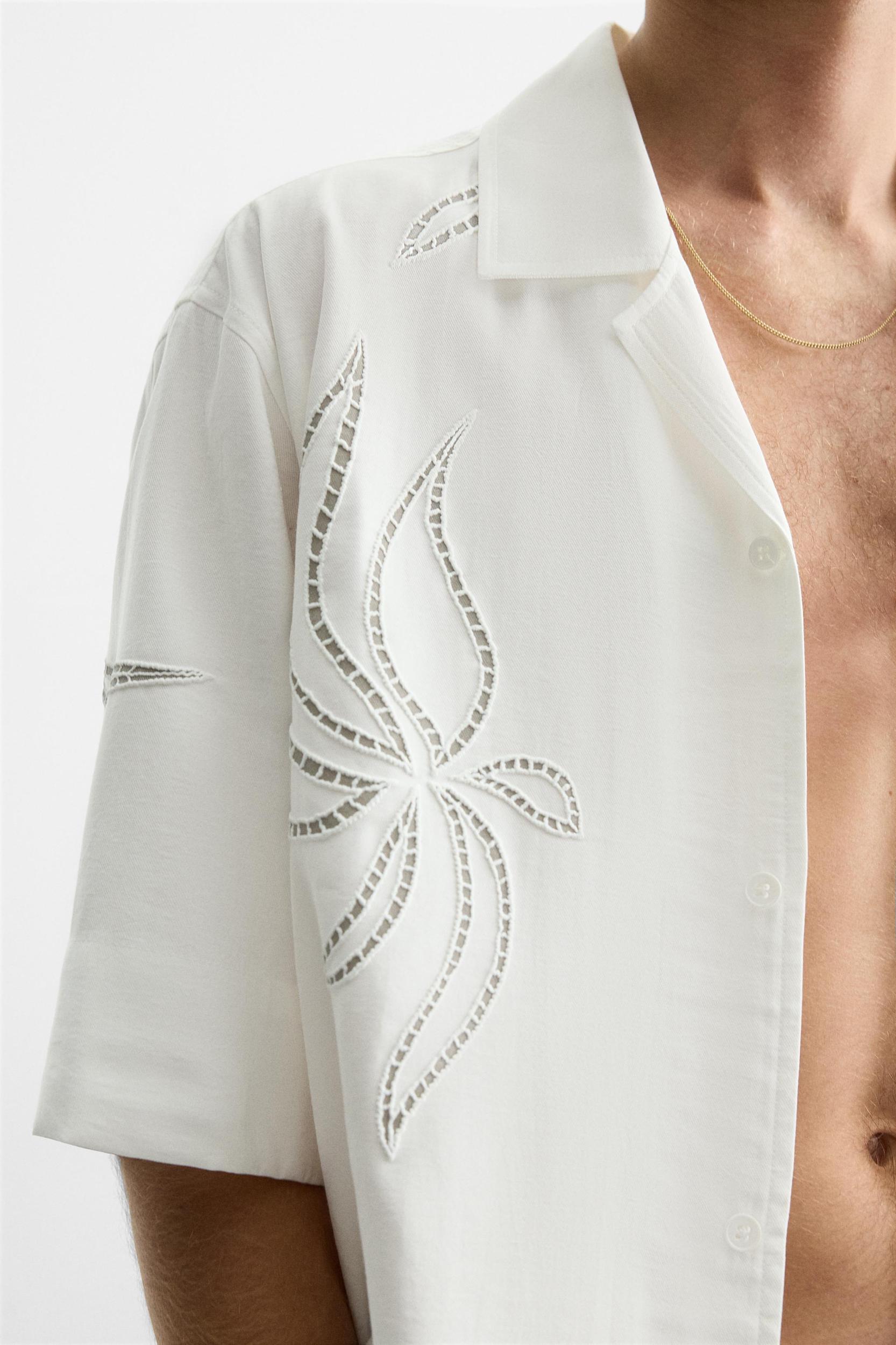 LACE EMBROIDERED SHIRT Product Image