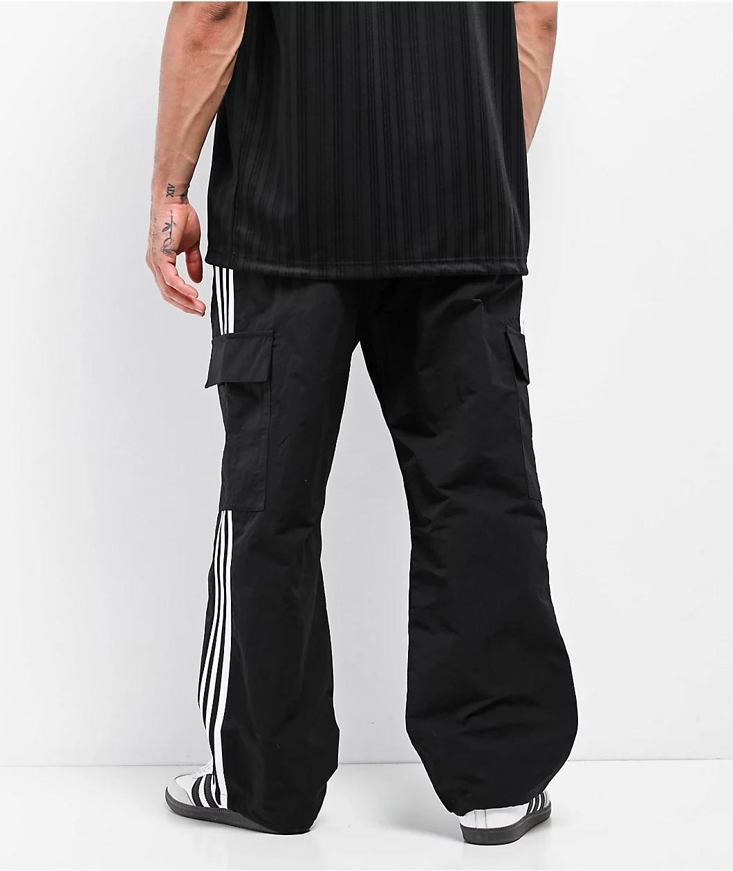 adidas adicolor 3-Stripe Black Cargo Pants Product Image