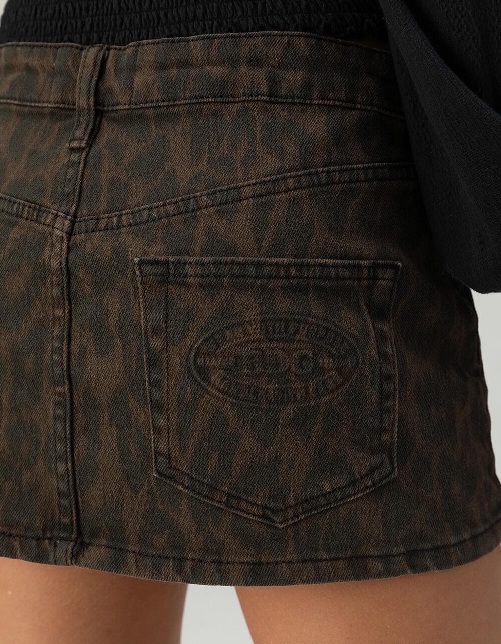 BDG Urban Outfitters 5-Pocket Ultra Mini Leopard Womens Skirt - LEOPARD BROWN Product Image