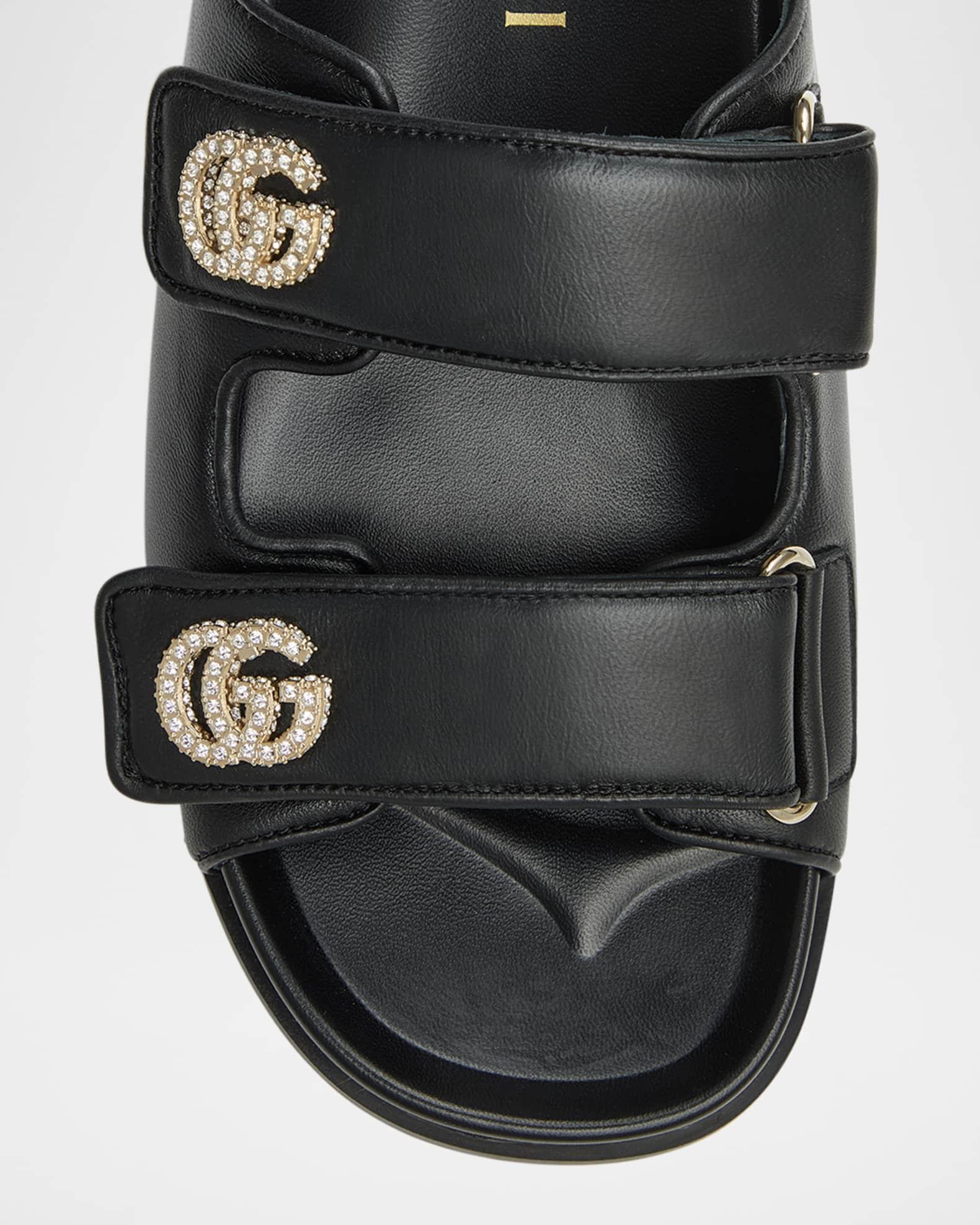 Marmont Embellished GG Double Strap Slide Sandals Product Image