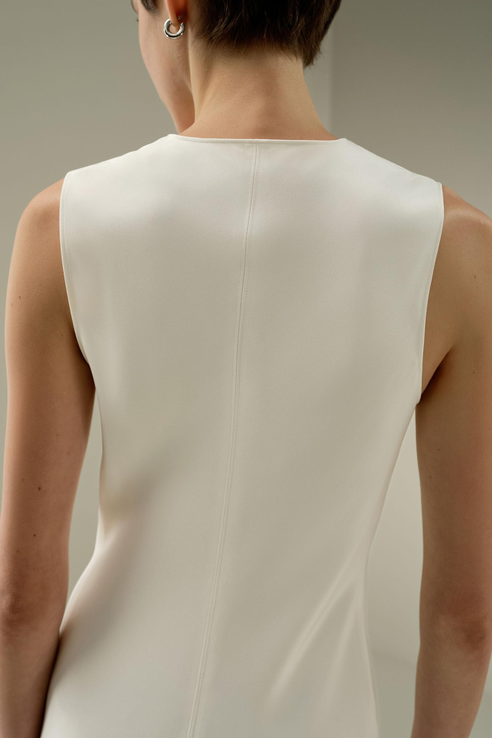 LILYSILK Silk Dress for Women - Natural White 100% Natural Pure Silk - Ultimate Luxury V-Neck Maxi Dress Product Image