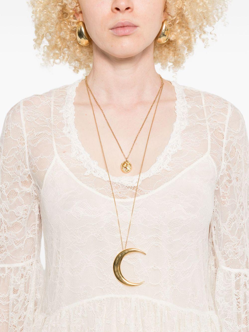 lace bell-sleeve mini dress Product Image