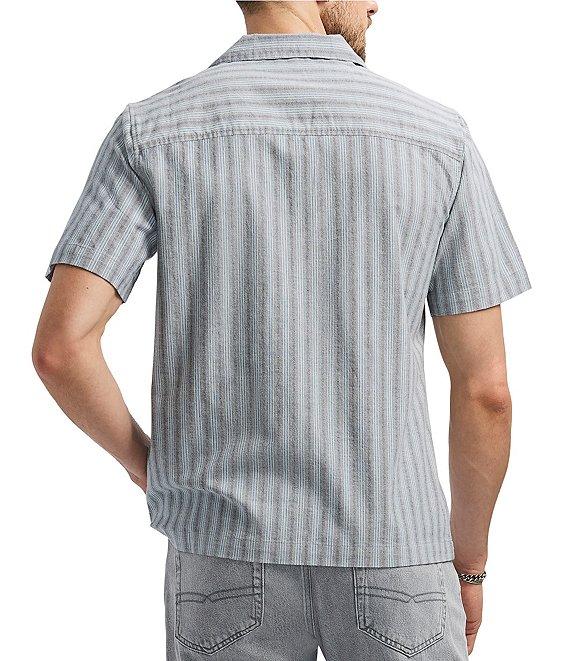 Buffalo David Bitton Salaman Camp Collar Button Front Stripe Top Product Image